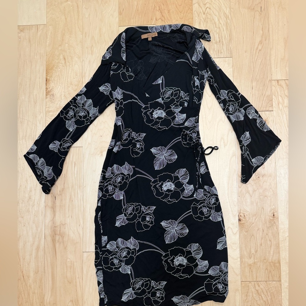 ARDEN B‎ Women Dress Floral Bell Sleeve Wrap Whimsigoth Y2K Size M